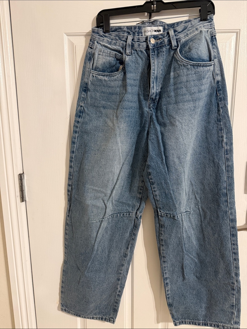 Fashion Nova Light Blue Relaxed wide leg Jeans